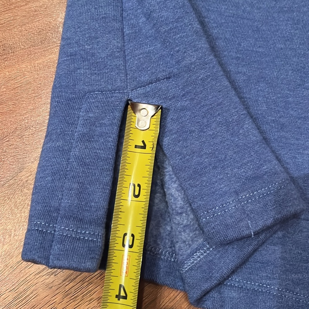 Like new Talbots fleece lined rolled neck blue sweater with gold buttons - Picture 5 of 16